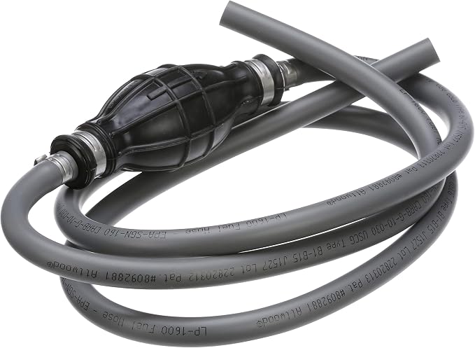 Attwood Universal Marine Fuel Line Kit, EPA Compliant, 6 Feet Long, 5/16-Inch Diameter Hose, includes Primer Bulb. (Fittings Not Included), 951606ULP7