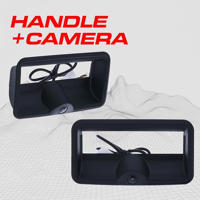 Master Tailgaters Black Tailgate Bezel with Backup Camera Replacement for Chevrolet C/K 1500 (1988-2002) | IP68 Waterproof | Parking Grid Lines Available | Easy to Install