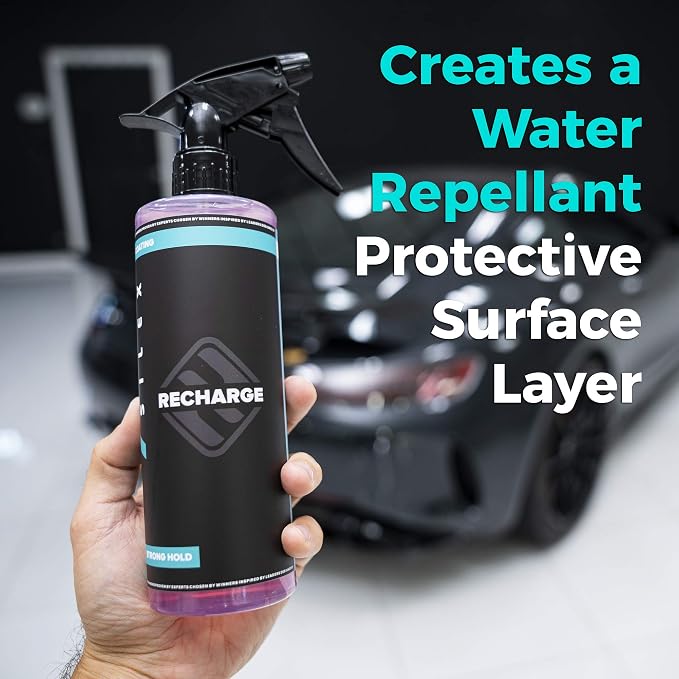 Recharge Ceramic Coating Spray (8oz) | Ultra-Hydrophobic Car Ceramic Detail Spray | Replaces Wax & Sealants | DIY-Friendly Protection for Cars, Trucks & SUVs | 6 Months of Protection