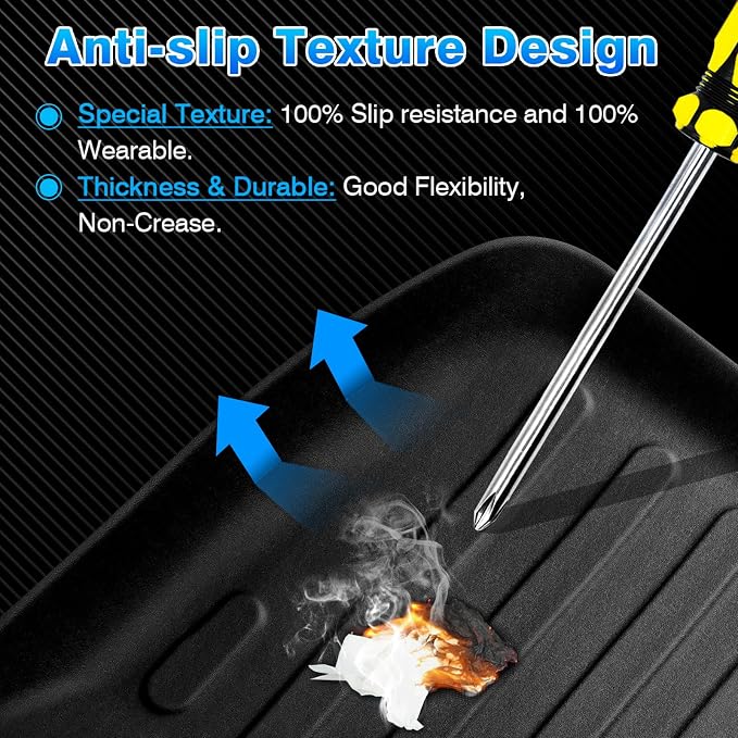 Cartist Cargo Mat Compatible with Ford Edge 2015-2024 Accessories Cargo Liner TPE All Weather Anti-Slip Odorless