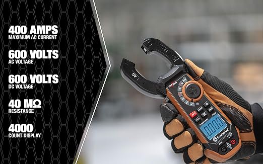 Southwire - 65031640 CLAMP METER, 400A AC/DC 21530T,Black/Brown