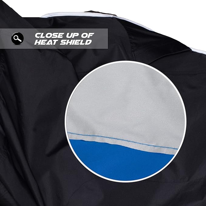 Nuzari Premium Motorcycle Cover - Outdoor Bike Storage Motorcycle Covers - Motorcycle Cover Waterproof Outdoor - Dirt Bike Cover (Black, Extra Large)