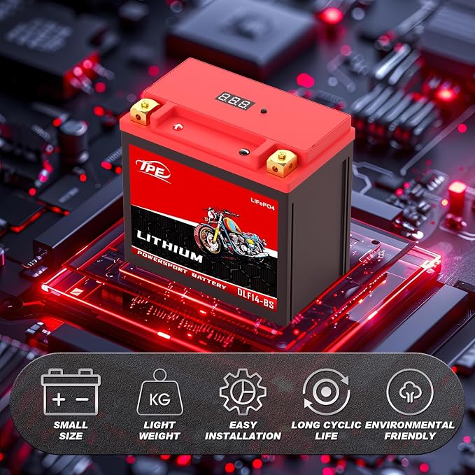 YTX14 12.8V 8Ah Lithium Battery – Lightweight, Fast Charging, Reliable Start, Fits Motorcycle, ATV, UTV, Jet Ski