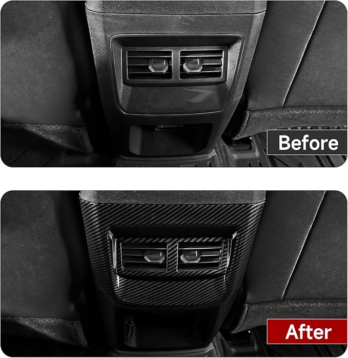 Car ABS Carbon Fiber Armrest AC Vent Rear Seat Air Outlet Panel Sticker Cover Interior Trim Decal for Chevrolet Colorado 2023 2024 2025 2026 Accessories