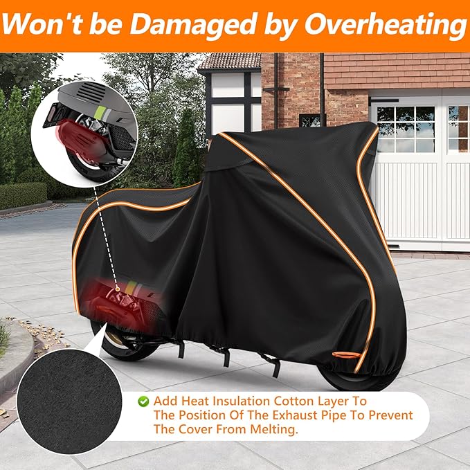 Waterproof Motorcycle Cover for Vespa GTV,Vespa GTS (Super 300cc HPE,Sport, TECH 300cc HPE), Outdoor 420D Scooter Cover Windproof Heavy Duty Waterproof Protection