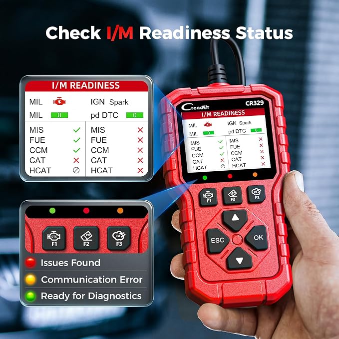 LAUNCH CR329 OBD2 Scanner, Car Code Reader for Check Engine Light, Read & Clear Codes, Live Data, Battery Test, Cloud Print Car Scanner, Diagnostic Scan Tools for All OBDII Vehicles After 1996