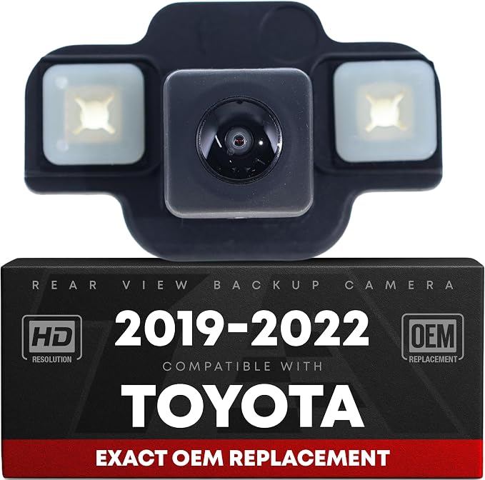 Rear View Backup Camera, Reverse Park Assist - Compatible with 2019-2022 Toyota RAV4 Hybrid, 2021 RAV4 Prime, 2022 Toyota Corolla Cross - OEM 867900R120, 8679042120, 867900A010, TO1960183