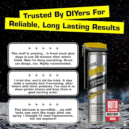 Multi-Purpose Lubricant Spray, 15.2 Fl Oz - Penetrating Oil & Anti-Corrosion Spray for Rusted Bolts, Tools, Bikes & Garden Equipment, Water-Resistant Protective Coating