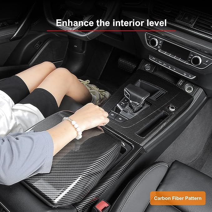 Steering Lever Cover Compatible with Audi Q5 2018-2025, Steering Wheel Column Shift Paddle Cover for Audi Q5 Sportback, Steering Wheel Shift Lever Rod Trim, NO Lane Keeping Function