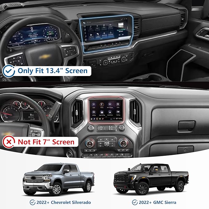 sukemichi Phone Mount for 2022 2023 2024 2025 2026 Chevrolet Silverado 1500/GMC Sierra 1500 2500 3500 HD Accessories,Dash Platform Phone Mount Magsafe Fit 13.4" Screen, Cell Phone Holder for NATO Rail