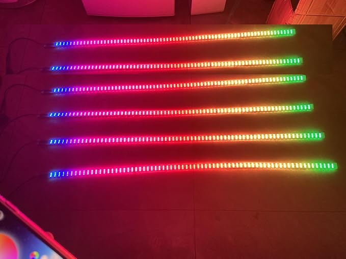 6PCS Triple Row Treble Rolls LEDs RGB Dream Color Chasing Flow Chaser Light Strips APP+Remote for Vehicle Car Truck Slingshot Slingtoys Ryker Spyder (6PCS 3FT Triple Row Chasing Light Strips)