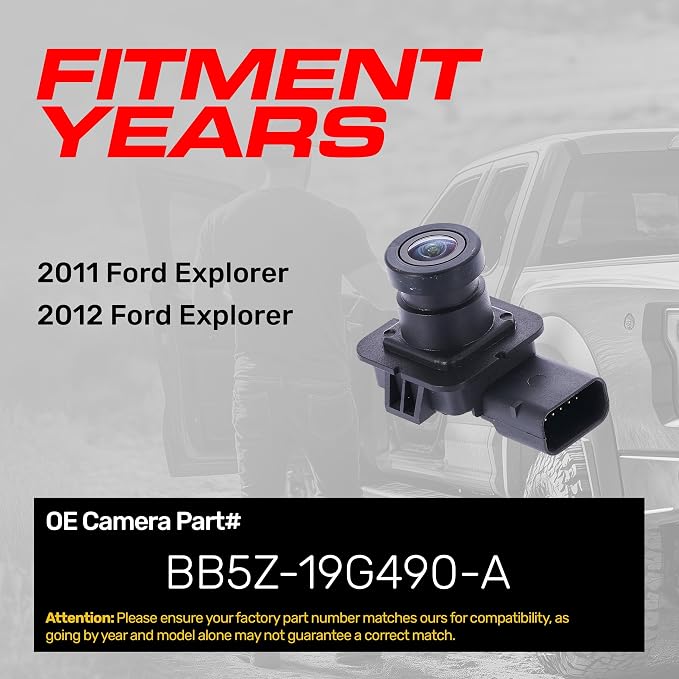 Master Tailgaters Replacement for Ford Explorer (2011-2012) Backup Camera OE Part # BB5Z-19G490-A