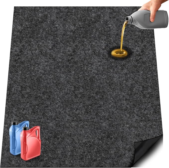 60 X 72 Inch Garage Floor Mat Under Car,Oil Spill Mat,Premium Maintenance mat,Waterproof Rubber Backing Layer Protects Garage Floor Surface