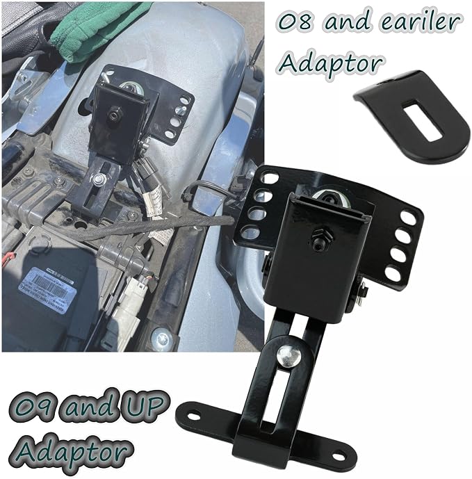 Adjustable Plug-in Driver Rider Backrest Custom Kit for Harley Electra Glides 1997-2026 Made Fit for Touring Models Road King Street Glide (Chrome Finished Stitching Pad)
