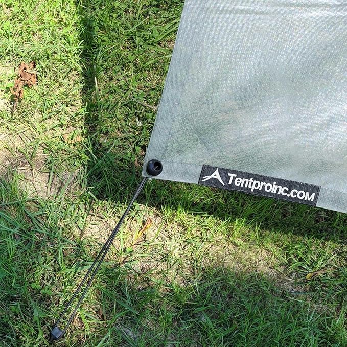 Tentproinc RV Awning Side Shade Screen 9' X 7' - (American Flag) Gray Mesh Screen Sunshade Complete Kits Camping Trailer Motorhome Awning Shadescreen UV Sun Blocker - 3 Year Warranty