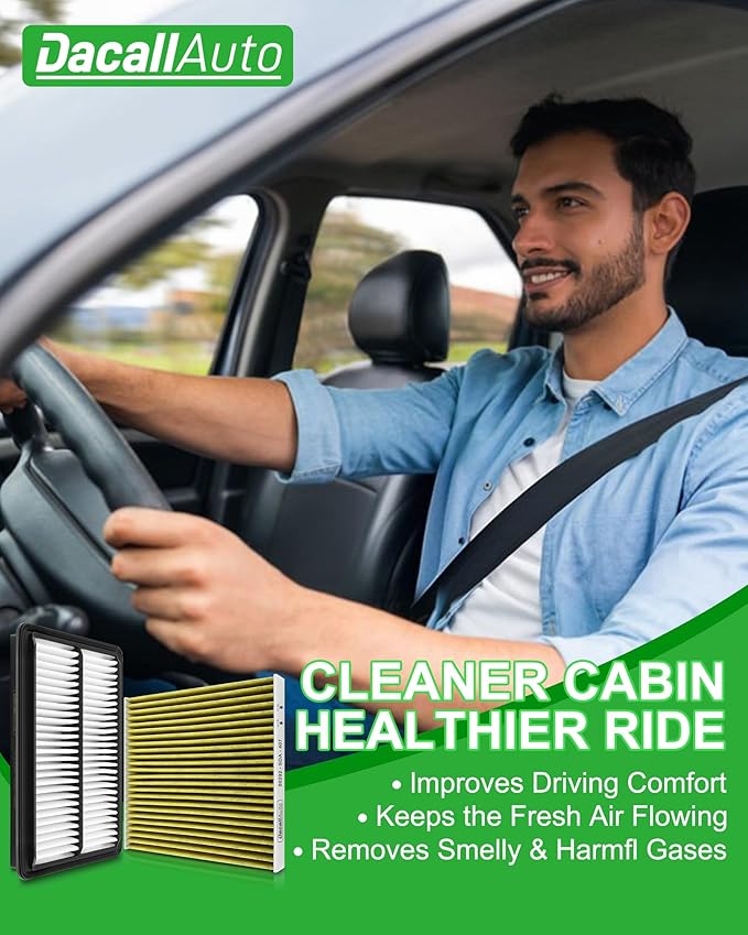 Activated Carbon Cabin & Engine Air Filter Set for Honda Passport/Pilot/Ridgeline V6-3.5L (2016-2025), for Acura MDX V6-3.0L/3.5L (2016-2020), Replace Part NO. 17220-5J6-A10, 80292-SDA-407