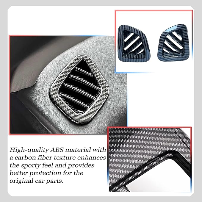 Dashboard Air Vent Cover, for Kia Telluride 2020 2021 2022 2023 2024 2025 2026,Sport Interior Trim Accessories - Carbon Fiber.