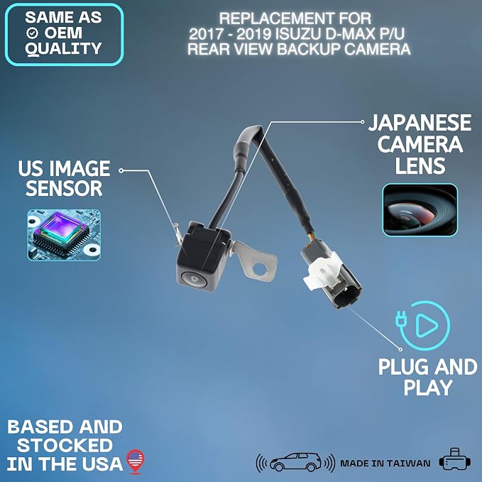 Backup Camera Replaces for 2017-2019 Isuzu D-Max P/U OE Part # 8982542860