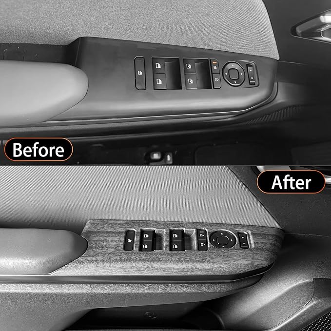 YOUTOOCAR Door Lock Switch Covers Compatible with Kia K4 2025-2026 Accessories (Wood Grain)