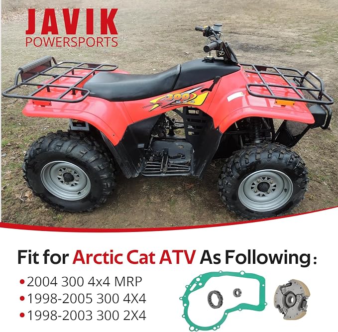 JAVIK Clutch Centrifugal Carrier Hub One Way Bearing Gasket for Arctic Cat 300 2X4 4X4 1998-2005 O.E.M# 3446-128