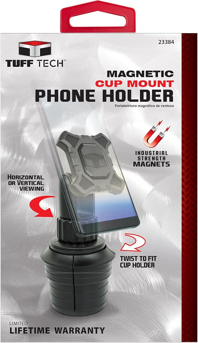Tuff Tech 23384 Heavy Cup Mount Magnetic Phone Holder
