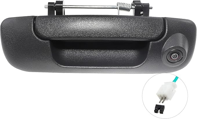 EWAY Tailgate Handle Reverse Camera for 2002-2008 Dodge RAM 1500 2500 3500 Tailgate Latch Door Handle Aftermarket Reversing Back Up Rear View Backup Camera RCA Connector w/ 26FT Extension Harness