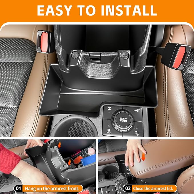 Center Console Organizer Compatible with 2021-2025 Ford Bronco Sport/2020-2025 Ford Escape Hanging Armrest Box Storage Tray for Bronco Sport/Ford Escape Accessories(Hanging Storage Tray)