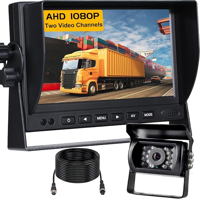 RV Backup Camera, HD 1080P Rear Cam Reverse Back up Camera System with 7 Inch Monitor for RV Truck Trailer Pickup SUV Camper Jeep Car
