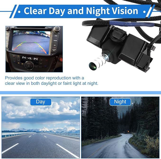 1 Pcs Rear View Camera for Chevrolet Silverado for GMC Sierra 1500 14-15 / for 2500 3500 2015 License Plate Park Assist Camera Backup Reverse Camera