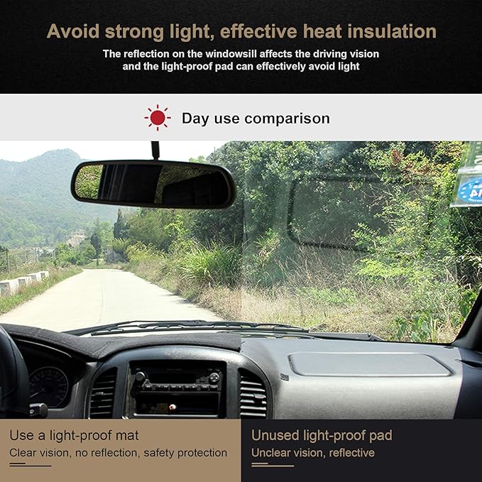 SPEEDWOW Dashboard Dash Board Cover Mat Carpet Compatible with Jeep Cherokee 2014-2023(NOT Compatible with Jeep Grand Cherokee)