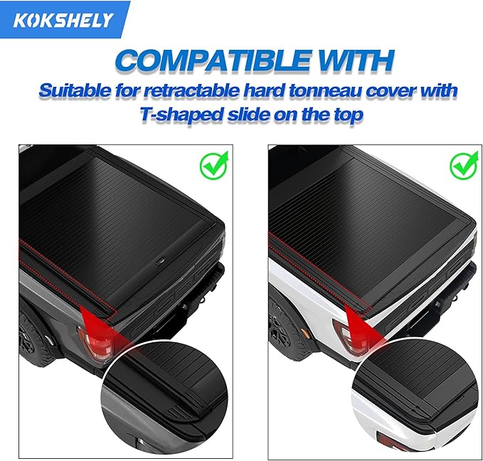 71.3’’ Adjustable Truck Bed Rack Cross Bars(2-Pack) for Full-Size Trucks, T-Slot Tonneau Cross Bars| Aluminum Cross Bar with Top Slide Mount | Compatible with Kayak Racks, Bike Racks & More