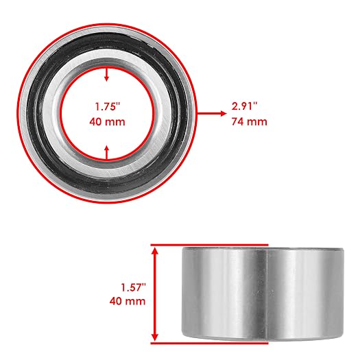 Caltric 2 Rear Wheel Hub with Bearing and Bolt Compatible with Polaris RZR 800 EFI/RZR S 4 800 2008-2014