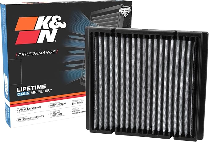 K&N LIFETIME Cabin Air Filter: Premium, Washable, Clean Air for your Cabin: Compatible with 2007-2015 Ford/Lincoln/Mazda: Edge, MKX, CX-9, VF2019