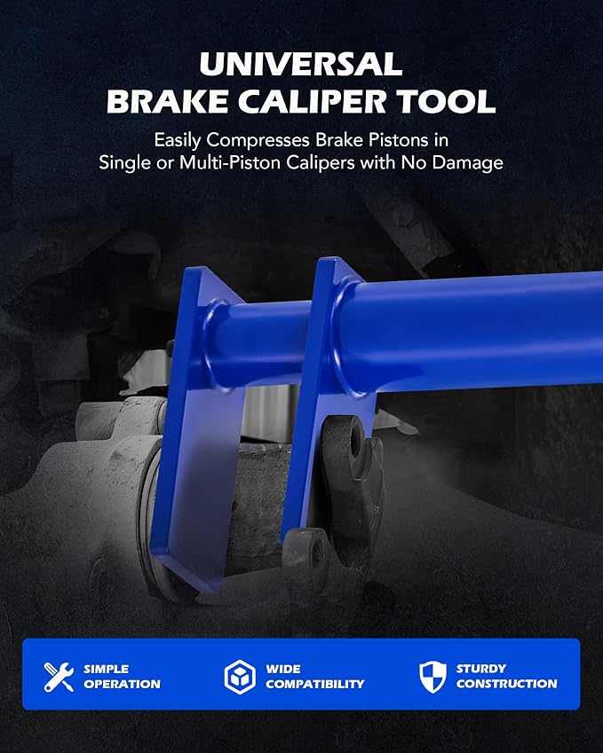 Orion Motor Tech Heavy Duty Disc Brake Caliper Tool Set & 30 pc. 2-in-1 Bearing Puller Tool Set for Wheel Bearing Bushing Axle, Bundle