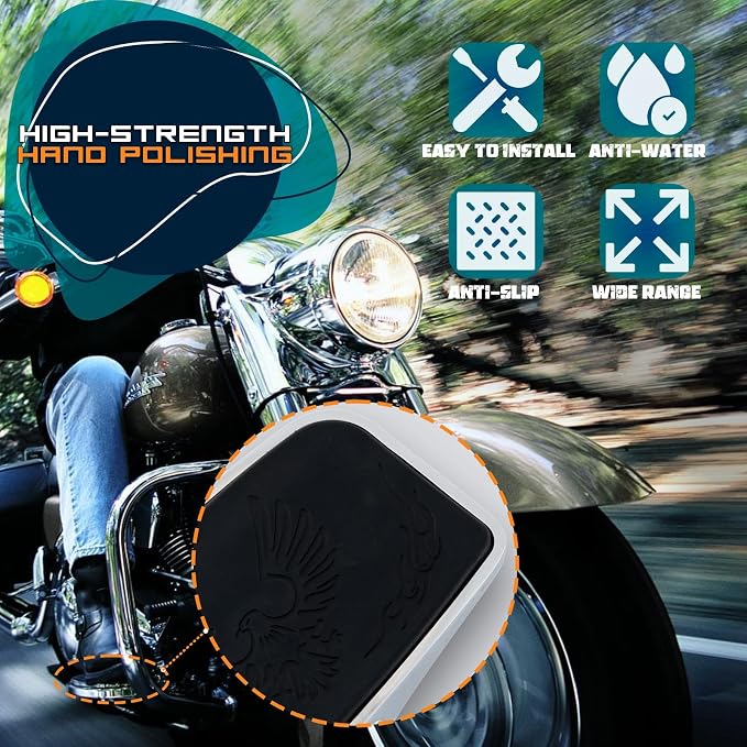 Driver Footpeg Passenger Peg Floorboard Footboard for Yamaha Xvs Vstar Virago Stryker Xvs950 Xv1100 Xvs1300 Etc (Eagle, Chrome)