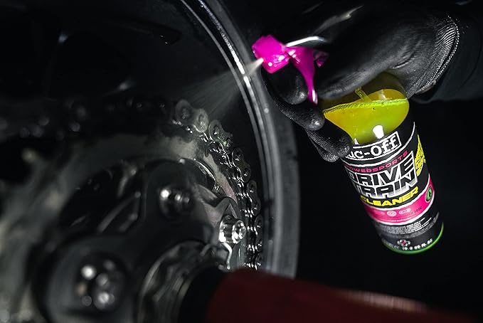 Muc-Off Powersports Drivetrain Cleaner 16.9 fl oz | Pro-Strength Chain Cleaner Kit for Motorcycles, ATVs, and UTVs