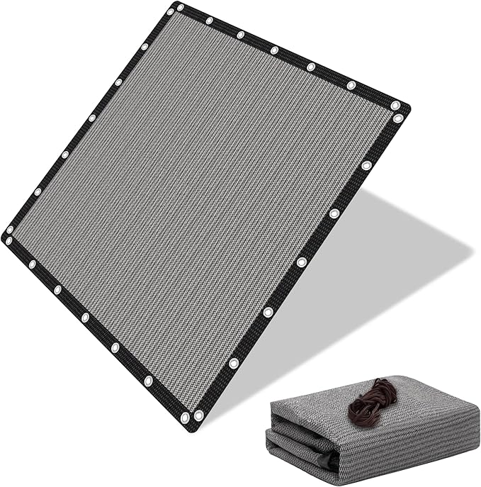EMERIT 90% Sun Shade Cloth, 8' X 10' Pergola Shade Cover Canopy, 50 MPH Wind-Resistant Tarp with Reinforced Stainless Steel Grommets, Privacy Screen for Outdoor Patio, Backyard, Deck