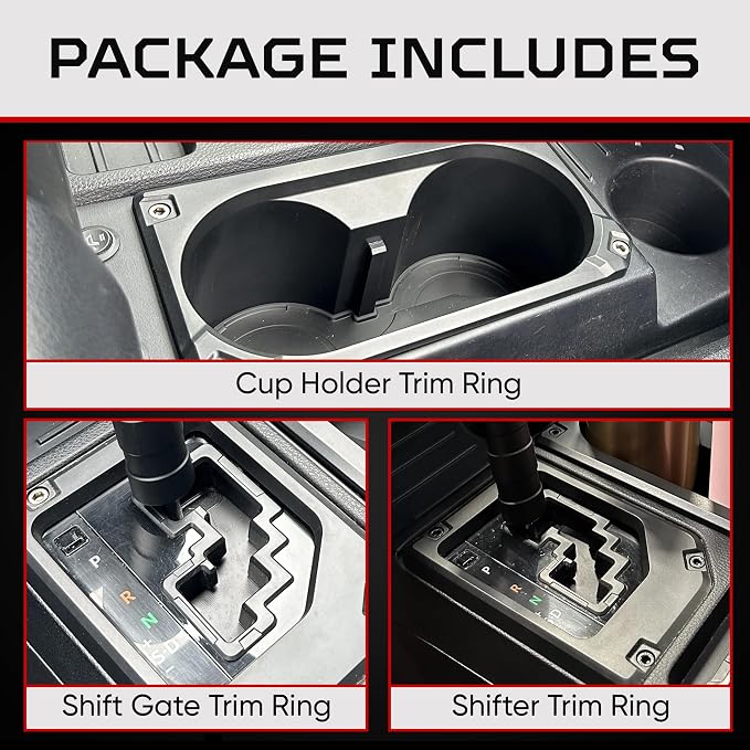 AJT Design V2 Oversized Cup Holder Compatible with 2014-2021 Toyota Tundra | Fits Up to 3.75" Diameter Bottles, Durable ABS Plastic, Center Console Cup Holder Replacement - Black