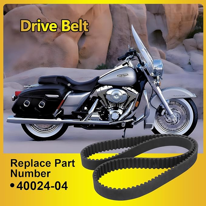 Drive Belt Replace 40024-04 Compatible with Harley-Davidson 2004-2006 Touring Series, 2009-2024 Trike Series, 139T, 1 1/8 Inch Width