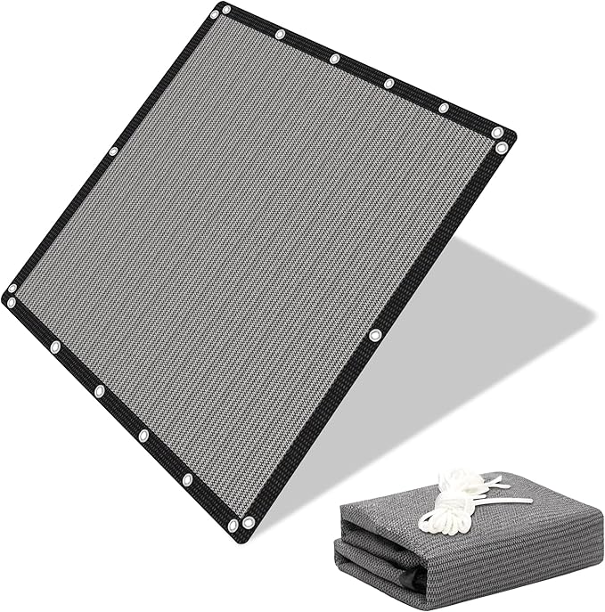 EMERIT 90% Sun Shade Cloth, 5' X 10' Pergola Shade Cover Canopy, 50 MPH Wind-Resistant Tarp with Reinforced Stainless Steel Grommets, Privacy Screen for Outdoor Patio, Backyard, Deck