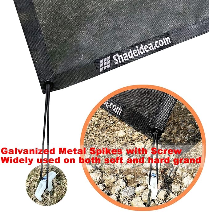 Shadeidea RV Awning Sun Shade Screen - 9' X 14' 5'' (Fit for 15' Awning) Mesh Sunshade for Motorhome Camping Trailer Awning Shadescreen UV Sunblocker Canopy Sunscreen - 3 Year Warranty (Black)