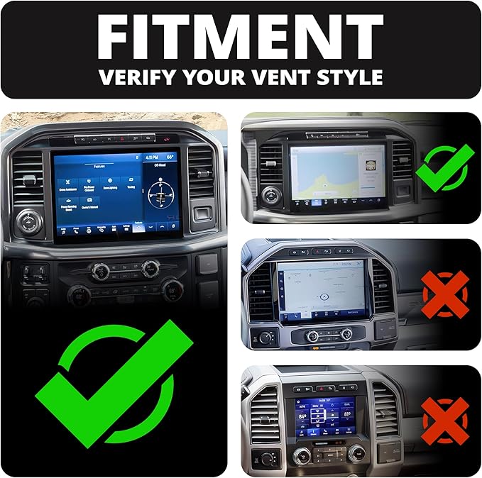 Tackform Link Vent Mount Magnetic Phone Holder - Compatible with MagSafe, 2021-2025 Ford F150 & Raptor, 2023-2025 Ford Super Duty | Billet Aluminum | Zero Slip | 2" Arm | Orange