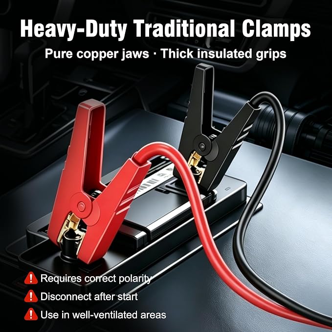 Jump Starter 5000A Peak, Jump Box 12V Battery Jumper Starter Portable, Jump Pack with 59.2Wh Large Capacity, Car Battery Charger Jump Starter with Dual USB Ports, 5000A Peak Jump Starter