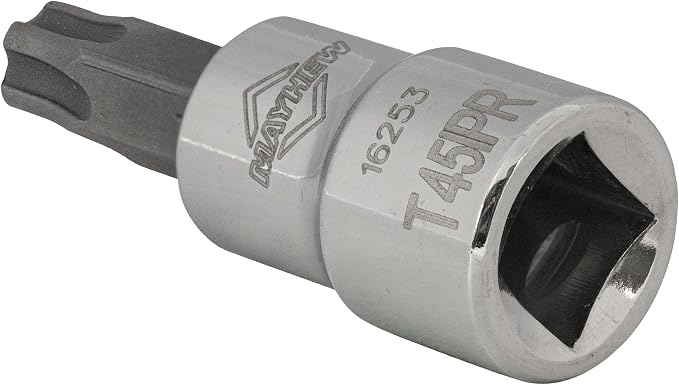Mayhew Tools 16016 Tamper-Proof Torx Plus Socket Bit Set, Chrome Plated, 10-Piece