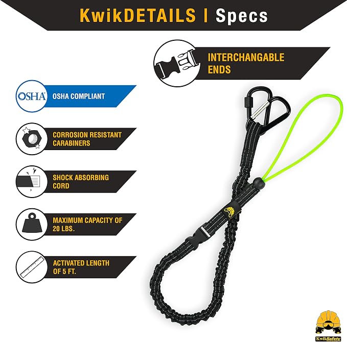 KwikSafety PINZA Lineman Pliers + Octopus Tool Lanyards (3pk) Bundle