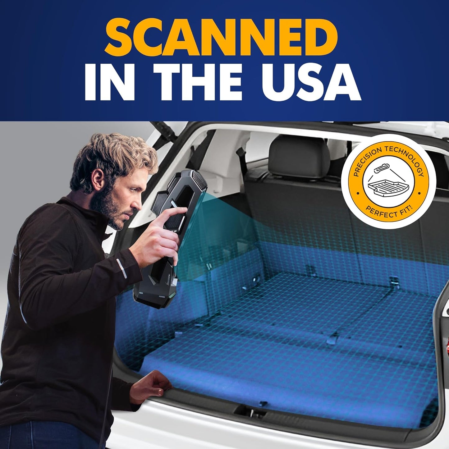 Premium Cargo Liner for Volkswagen Tiguan 5 & 7 Seat Models Trunk Layout Behind 2 Row 2018-2024 - Custom Fit Car Trunk Mat - All-Season Black Cargo Mat - 3D Shaped Laser Measured Trunk Liners