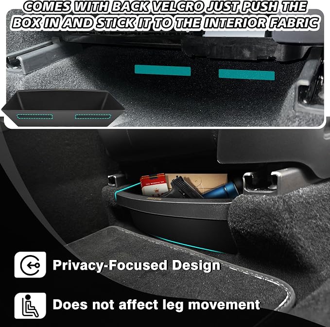 BestEvMod for 2026+ Model Y Juniper Refresh 3PCS Storage Bundle Trash Can Backseat Storage Box Garbage Rear Bin Can Anti-Slip Rear Center Console Organizer 1 + Under Seat Organizer Box2