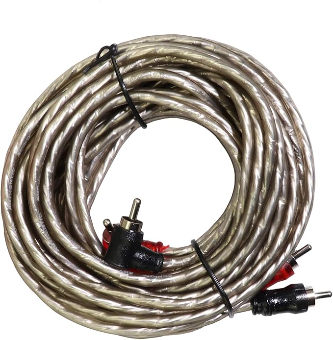 8 Gauge 800W High-Performance Complete Amplifier Wiring Kit - with 60A AGU Fuse Holder, 17Ft Power/Ground Wire, Blue RCA & Speaker Cables | for Professional Car Audio Safe Installation