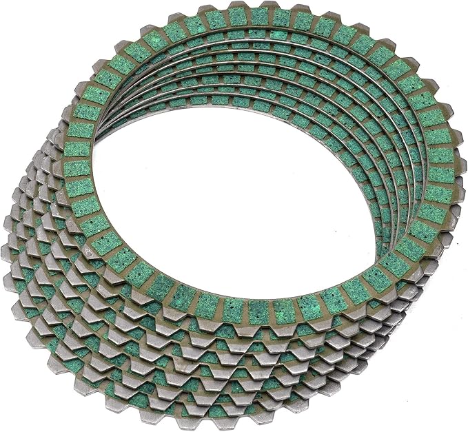 AHL 8pcs 37911-90 8146-0100 Green Clutch Friction Plates for Harley Sportster Anniversary XLH1200 1200 1993 1998,Sportster Anniversary XLH883 883 2003,Sportster XL883 883 2004-2009