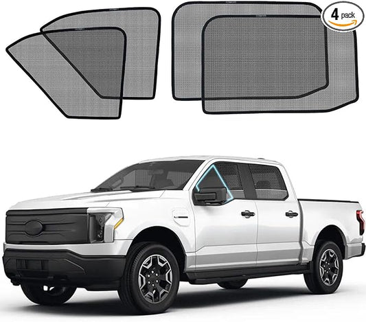 F150 Specific Side Window Sun Shades, 2015-2024 Vehicle Interior Shade for Baby Mesh Car Window Covers, Breathable, UV Protection and Heat Insulation (F150（2015-2024）, Front+Rear side-4pcs)